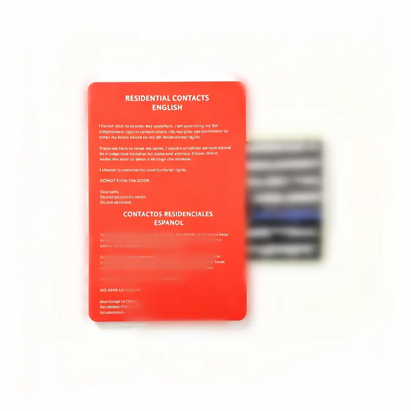 Know Your Rights Red Card & Police Support Blue Line Weatherproof Car Stickers - Easy-Apply Decals for Truck, Compatible with Cars/SUVs/Trucks