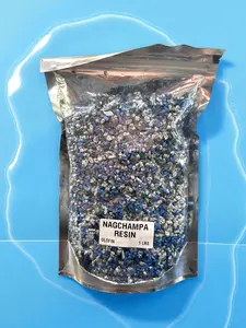 Olofin Brand Incense Nagchampa Resin 1 Pound Clear Packaging for Your Needs Blue Granules in Resin Bag Fragrance Perfume