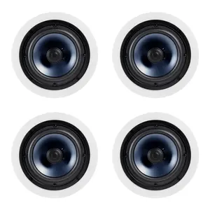 Polk Audio RC80I 2 Way in Ceiling Speakers - 4 Pack (White) Aluminium Round Smartphone