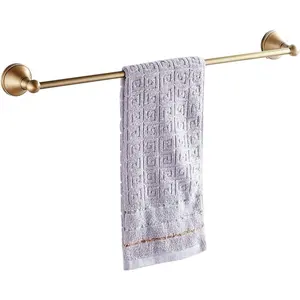 Towel Bar Rail Single Layer Antique Brass Towels Hanger Holder Wall Mounted 57 cm / 22 Inch, Brushed Bronze