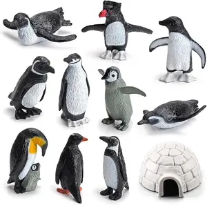 11Pcs Mini Penguin Figurines Set Realistic Arctic Animals Figurines Penguins Cake Toppers Polar Small Penguin Figures for Birthday Gift - Home Improvement.