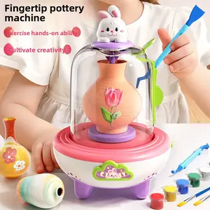 Electric Fingertip Mini Pottery Machine Children's Handmade Set Clay No-Bake Toy Gift