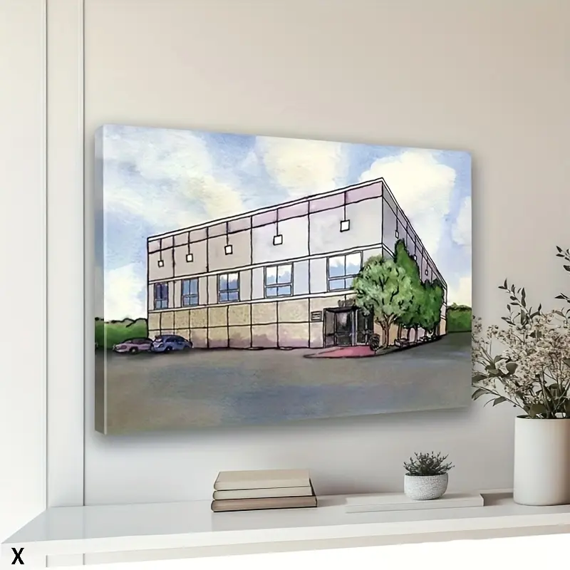 1pc Framed Pam Beesly Office Decor - The Office TV Show Inspired Art Print (Dunder Mifflin Poster) - Ready-to-Hang Canvas Painting with Hooks - Desk, Living Room, Office Decoration - Gift for Fans of the TV Series, Fan Merchandise, Watercolor Artwork