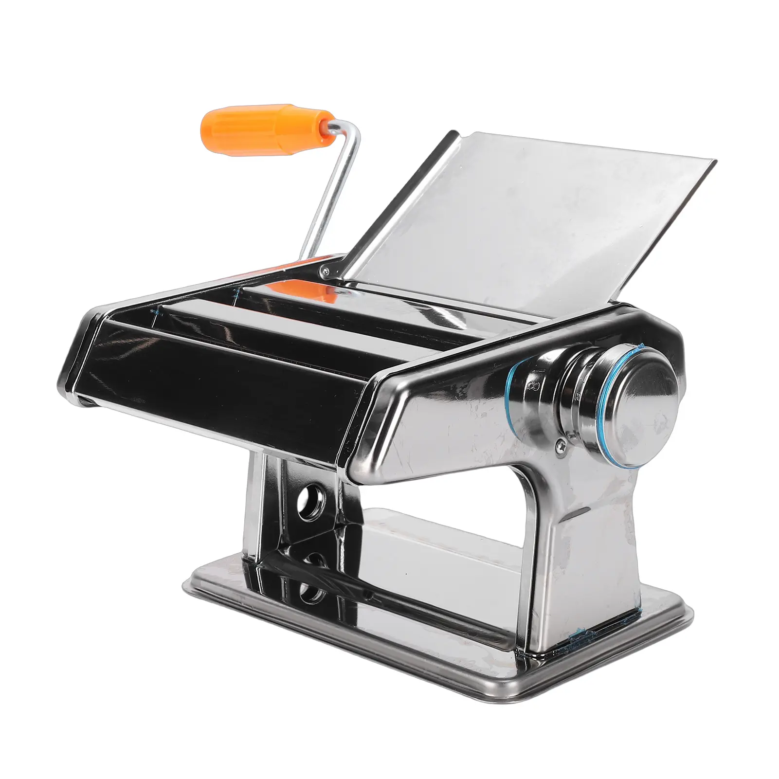 Sturdy Stainless Steel Kitchen Utensils Manual Pasta Maker - Adjustable, Multifunctional Machine with Hand Crank, Cutter for Spaghetti, Fettuccini, Mold-Free Dumpling Skin
