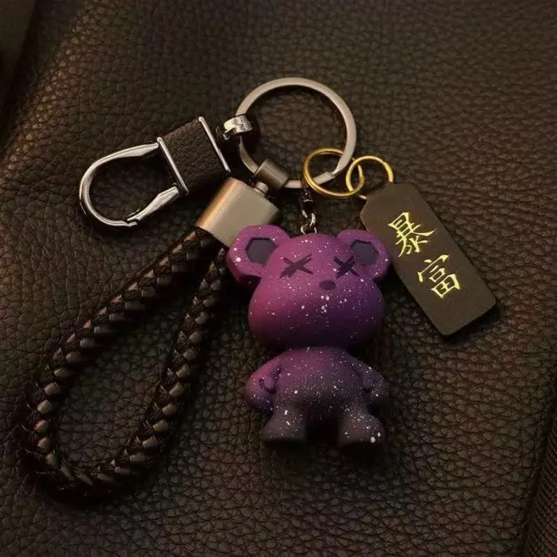 High-End Bear/astronaut Keychain Lanyard, Keychain Pendant, Cute Unisex Car Key Holder, Universal Car Interior Accessory, Perfect Christmas Gift, Keychain Kawaii, Aesthetic Keychain, Keychain For Car Keys, Car Key Chains