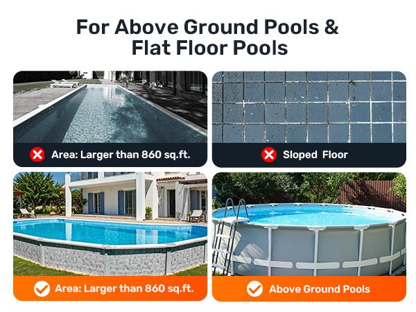 Cordless Robotic Pool Cleaner, Lasts 90 Min, Automatic Vacuum for Above-Ground Pools up to 860 Sq.ft, Portable, Self-Parking #smartliving