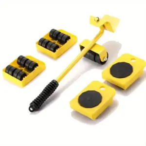 Heavy Duty Furniture Lifter & Moving Tool Kit with 4-Wheel Dolly – Easy Sofa, Bed & Appliance Moving, 360° Wheels
