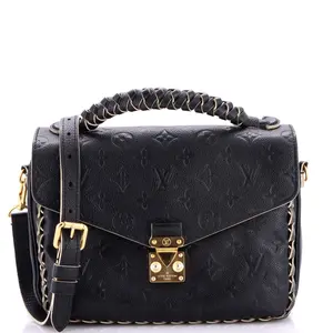 Pre-owned Louis Vuitton material Messenger Bags Braided Handle Pochette Metis Monogram Empreinte Leather by Rebag