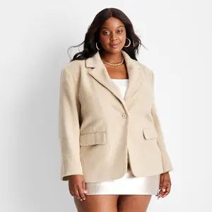 Women's Relaxed Fuzzy Blazer - Future Collective