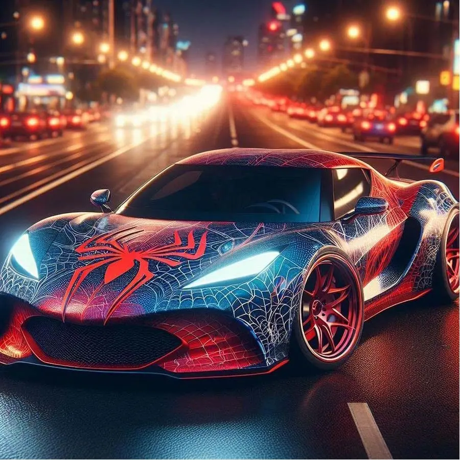 5D DIY Full Drill Round Diamond Painting - Diamond Painting Kits Craft - Diamond Art Kit Sports Car, Spider, Night Scene Mosaic, Canvas - DIY Wall Decor, Home Wall Art, Suitable for Halloween, Christmas, Birthday and Anniversary Gifts