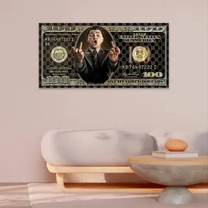 100 Dollar Bill Face on Money Poster