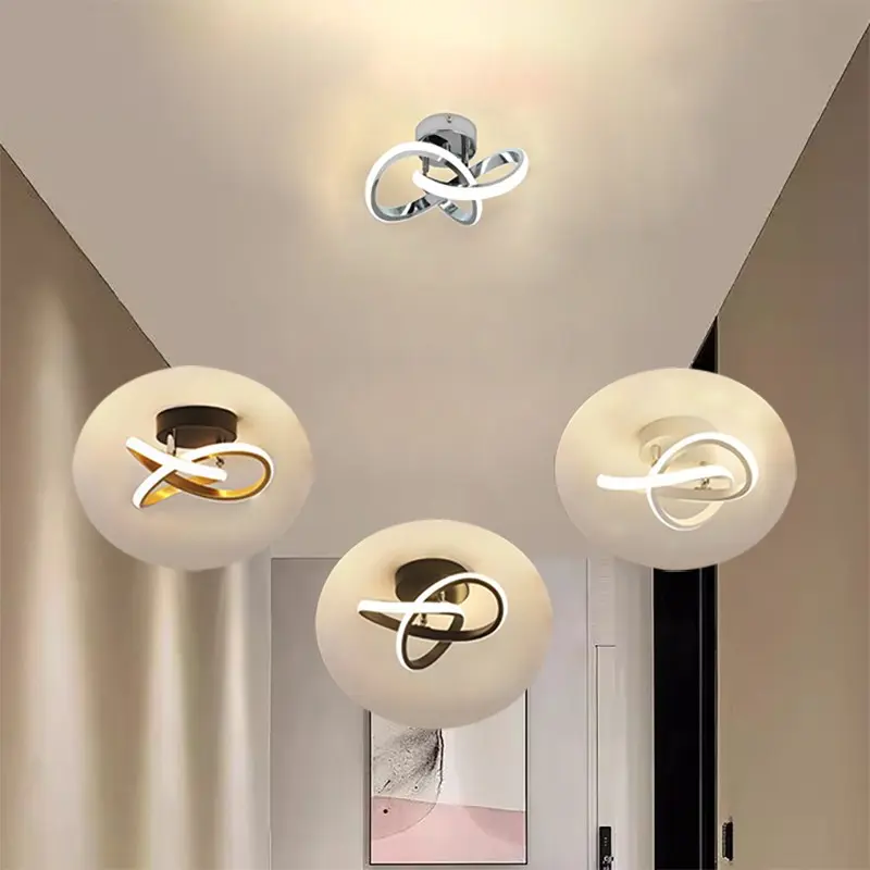 Modern LED Ceiling Light, Compact Ceiling Light, 24cm/9.45 inches, Wired, with Three Colour Temperatures, Adjustable via Wall Switch, For Bedrooms, Hallways, Entrances, Basements and Small Spaces, Modern Mood Lighting