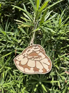 Wooden Ball Python Orament