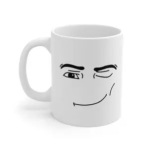 Winking Roblox Face Mug, Gamer Gift, Roblox Face Mug, Gamer Mug, Gift for Gamer, Gift for Roblox Lover