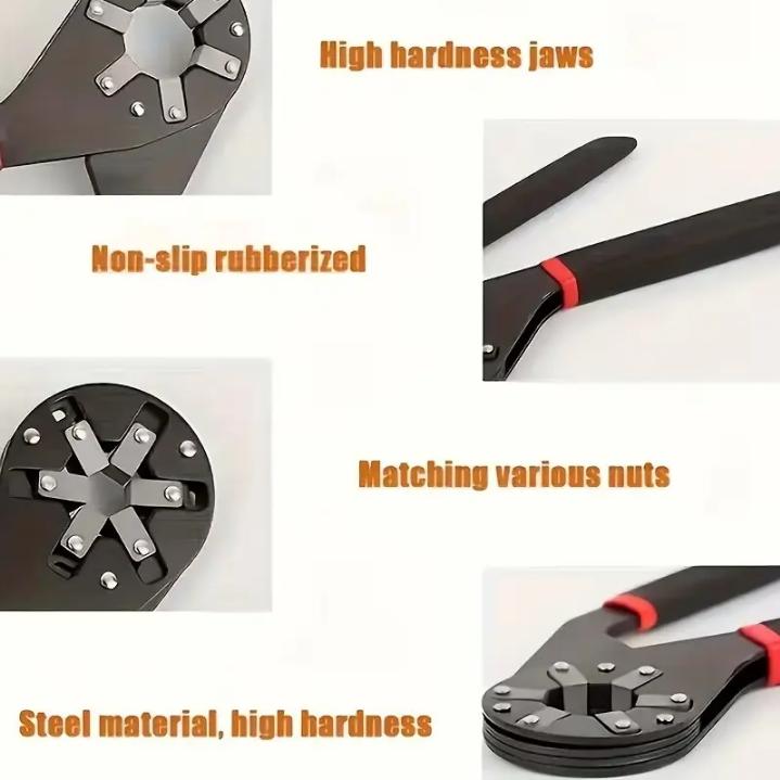 One 6-inch and one 8-inch Bionic Wrench | 14 Wrenches in 1 | Grips Bolts on All Six Sides | Patented Design Multiplies Gripping Force | Great Gifts for Men, Dad, and Gadgets for Men