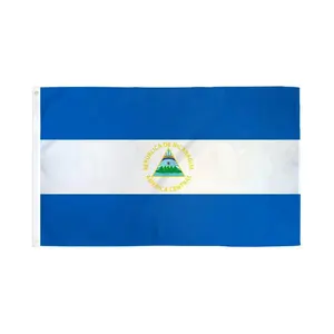 Nicaragua National Dye Sublimation Flag, 2x3ft Poly, Wall Decor Flag, Party Decorations Banner for Festive & Home Supplies, Wall Decor Flags