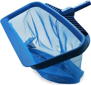 Pool Skimmer Net, Heavy Duty Leaf Rake Cleaning Tool, Fine Mesh Net Bag Catcher