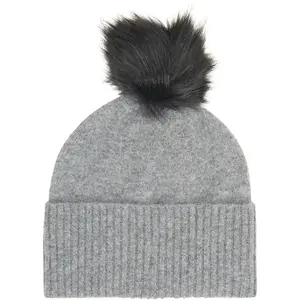 Frye Womens Boiled Beanie Faux Pom Casual Casual - Grey