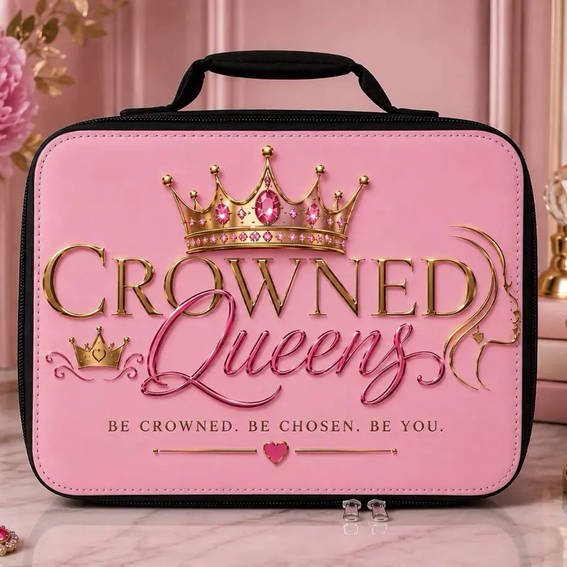 Crowned Queens Pink Insulated Lunch Bag