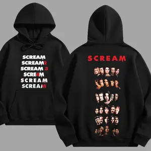 Scream Franchise Retro Unisex Shirt 90s Horror Graphic Hoodie Streetwear Y2K Clothes Oversized T-Shirt Sweatshirt Trendy Outfit, Nice