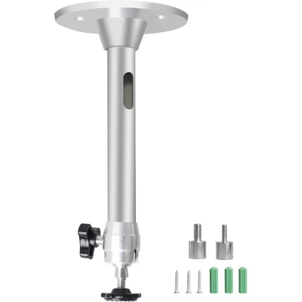 Compact Design Mini Ceiling-Wall Projector Mount Stand, Audio & Video Accessory Compatible with QKK, DR.J, DBPOWER, AAXA, Jinhoo, PVO, TMY, AuKing & Most Other Mini Projectors (175mm, Silver)