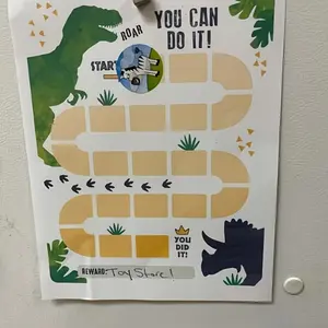 Dinosaur Theme Behavior Reward Chart, Gamified Habit Tracker, Parent-Child Interaction Tool, Daily Task Tracking, Family Education Aid
