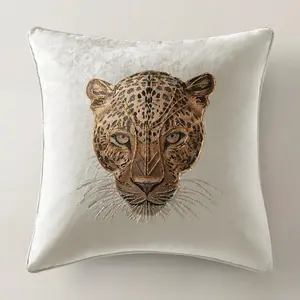Z Gallerie Namir Pillow 22" - Ivory Embroidered Cushion