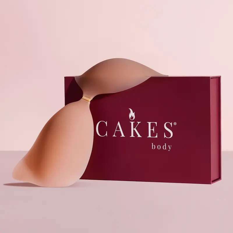 CAKES Body Cleavage Bra - Seamless Sculpting Bra with Silicone Cups for Full Cleavage Reusable Matte Finish Ideal for Strapless & Backless Tops Womenswear Basic