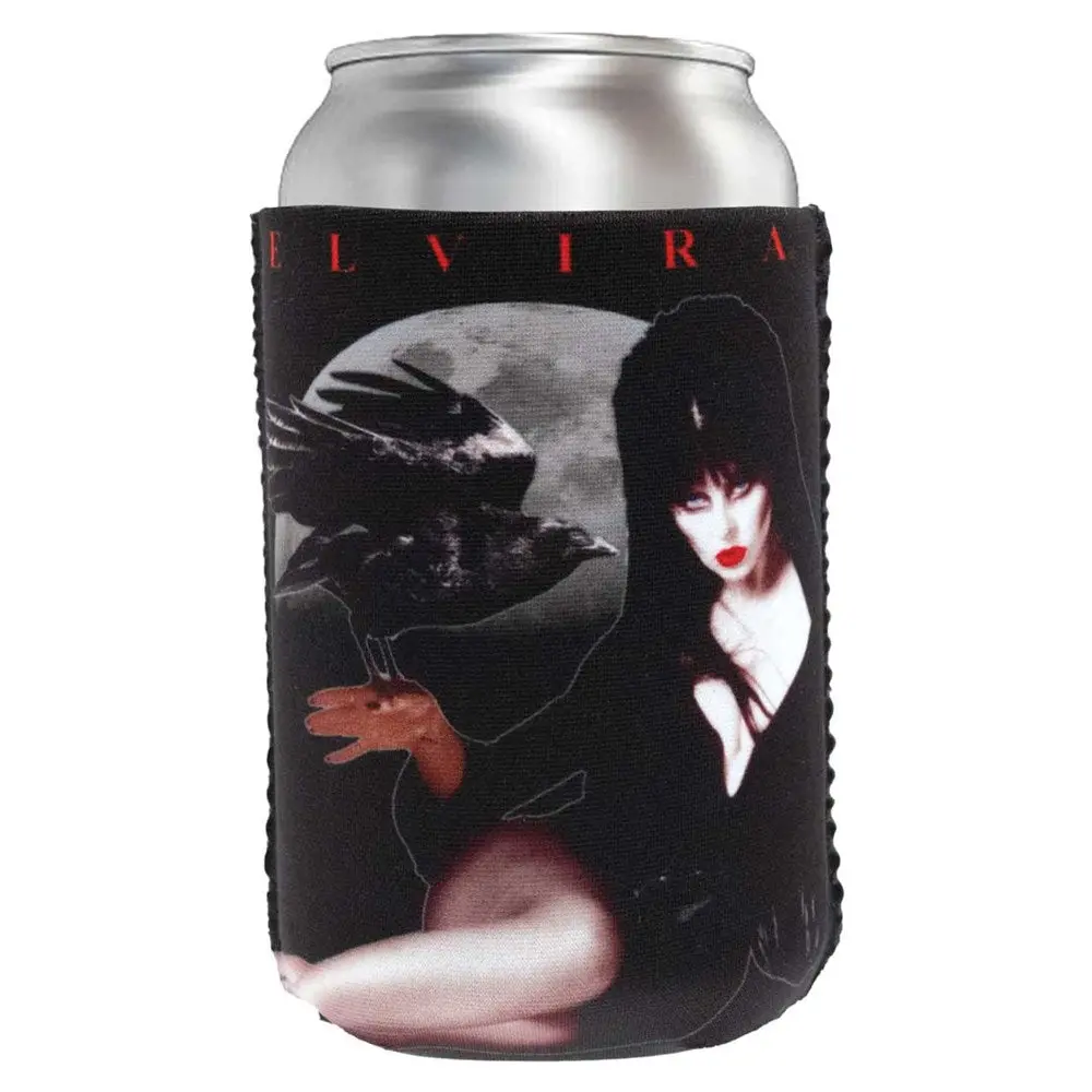 Elvira Mistress Crow 12oz Can Cooler Coozies