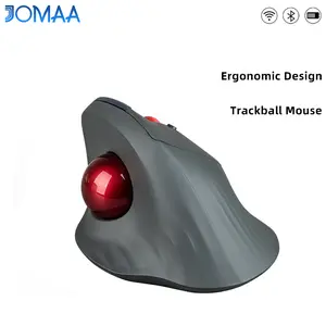 JOMAA Vertical Tracball Mouse Bluetooth &USB Wireless Mouse for Computer Laptop Tablet Precise Thumb Control Wrist Strain Relief Ergonomic Mice