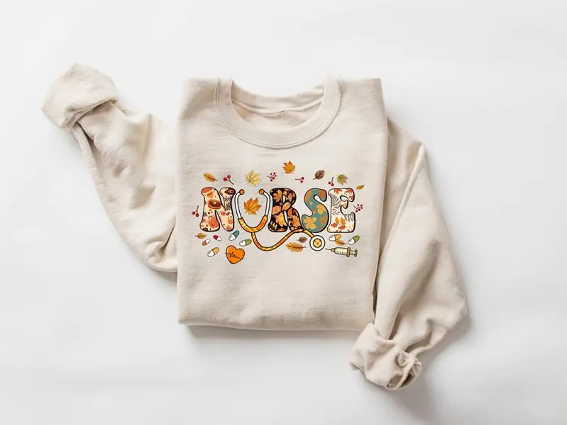 Thanksgiving Nurse Sweatshirt, Thankful Nurse Hoodie, Fall Nurse Tshirt, Fall Season Nurse Sweater, Thanksgiving Gift For Nurse