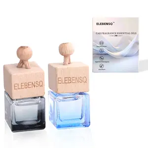 Elebensq Car Air Freshener Diffuser Set, 2 Bottles, Luxurious Blue, Ocean and Woody Aroma Scent, Long-Lasting Fragrance, Ideal Gift for Christmas, Woody Fruity Aromatic