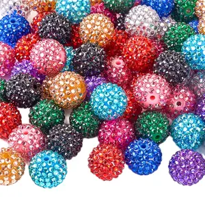 Sparkling 20MM Rhinestone and Jelly Beads - 5 pack