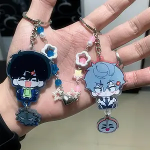 Comic ALIEN STAGE IVAN & TILL Acrylic Keychain Phone Charm Beaded Keyring Cartoon Versatile Backpack Decoration Accessories Gift