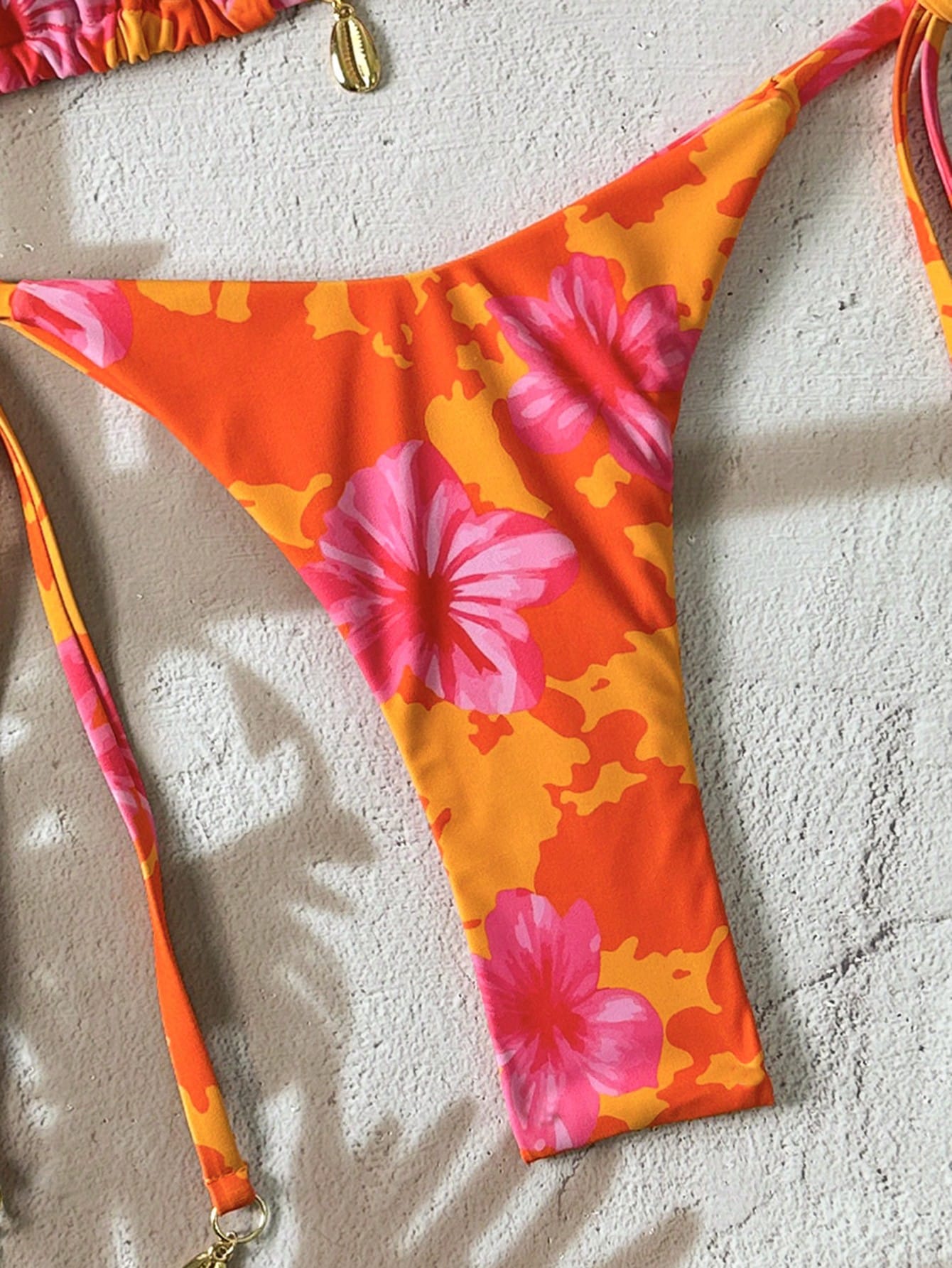 Bikini Set Halter Tie Triangle All-Over Print Beach Vacation Summer