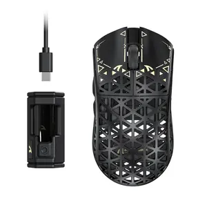 ATTACK SHARK Attack Shark R5 Ultra Wireless Gaming Mouse, 42000 DPI Sensor Gaming Mouse, Ultra-lightweight Wired/Wireless/2.4GHz Wireless Programmable Mouse for PC/MAC, Computer Peripherals