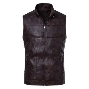 Men's Faux Leather Vest, Motorcycle Style, Retro Men's Leather Jacket, Suitable for Motorcycles, Outdoor Activities, Suitable for Boyfriends, Husbands, Professional Leather Jacket Design, Essential Men's Leather Vest, Christmas Gifts, Halloween Gifts, Spr