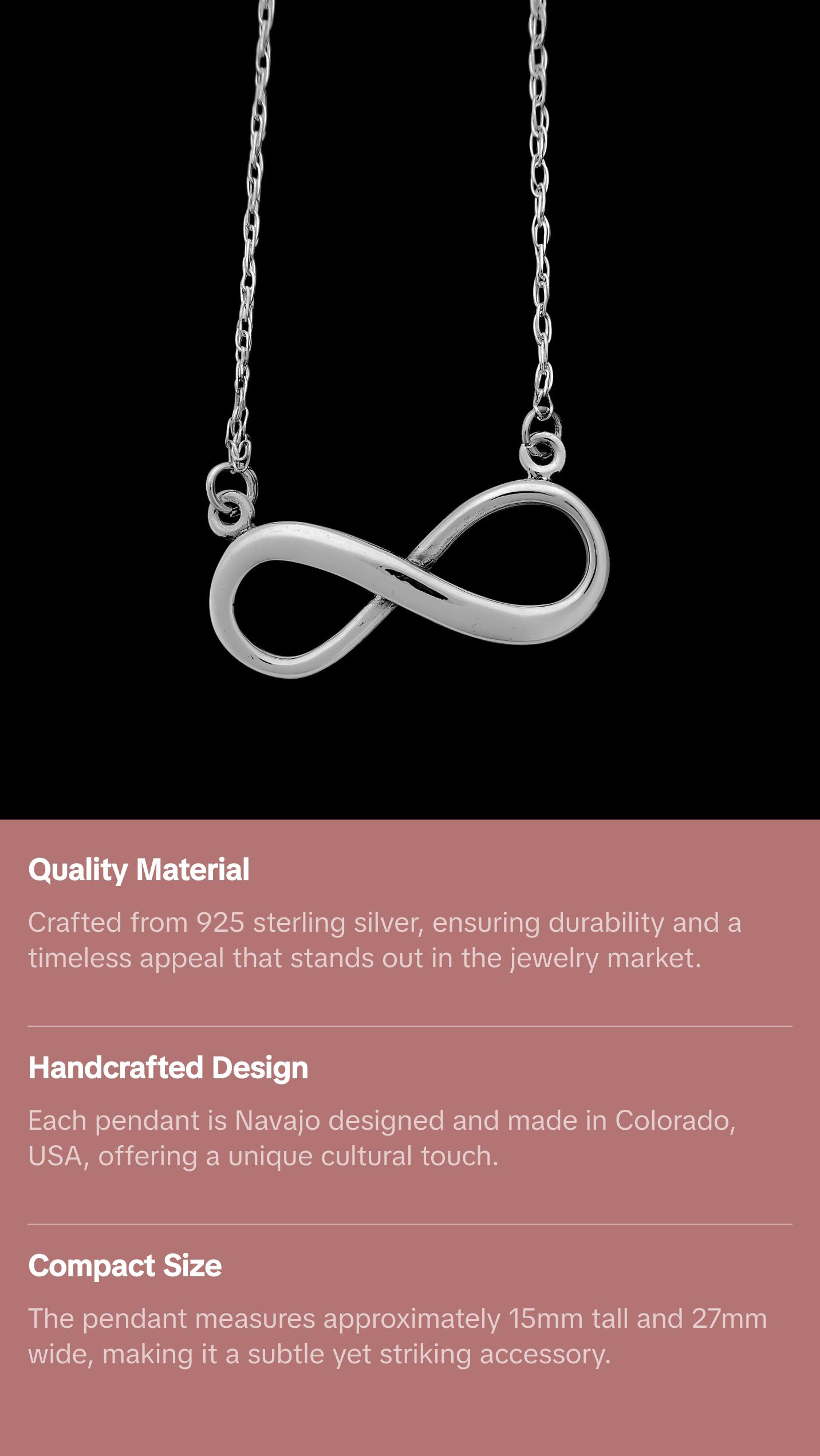 Infinity Necklace, 925 Sterling Silver Pendant, Infinity Pendant, Eternity Necklace, Forever Necklace, Silver Infinity Necklace