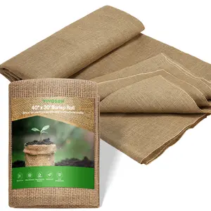 VIVOSUN Burlap Fabric, High Density Natural Jute Fiber, Multipurpose Burlap for Gardening, Outdoor Plant Care, Weed Barrier, DIY Crafts, and Decoration