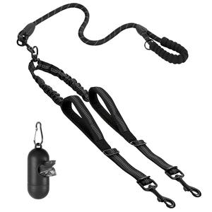 【Furlyn】360° Dual Dog Leash,Tangle Free Dog Rope with Shock Absorbing Function,Dual Padded HandlesSwivel No Tangle Walking Leash,Double Dog Leash