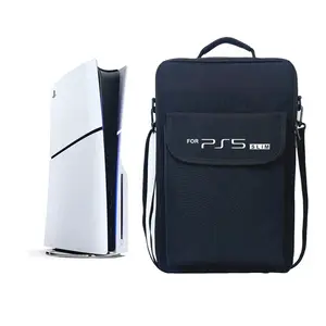 Portable Shockproof Carry Case for PS5 Slim Travel Storage Protective Backpack Shoulder Bag