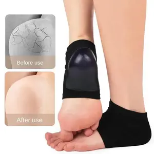 Gel Moisturizing Heel Socks, Breathable Gel Pads, Soft Smooth, Day & Night Use, Relief Foot Pain, Seamless Design
