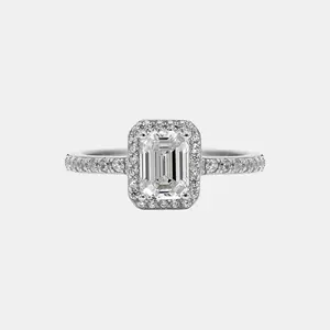 407 "Winter Ball" 1 Carat Synthetic Moissanite Halo Ring – A classic and elegant choice for special occasions