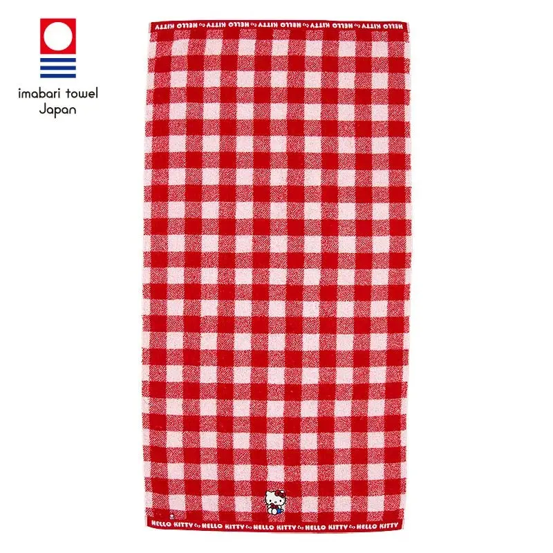 Hello Kitty Gingham Imabari Bath Towel Hello Kitty Gingham Imabari Bath Towel