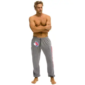 TEXAS RANGERS 5 STRIPE UNISEX SWEATPANTS - HEATHER // USA