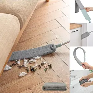 Retractable Gap Dust Cleaner Cleaning Tools with Microfiber Dusting Cloths Long Handle 65inches Washable and Retractable Duster Brush for Cleaning Under Appliances Furniture Couch Fridge