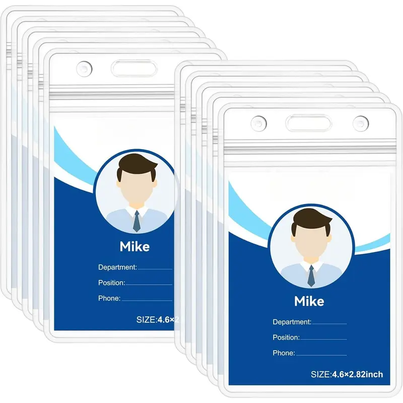 clear id card sleeves Clear 4X3 Horizontal Convention Size Badge Holder (406-J-CLR)
