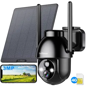 Seevision  Solar-Powered 3MP 2K Security Camera – 4G LTE Cellular, No WiFi Required, SIM Card Included