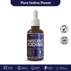 Nascent Iodine Supplement | 400 Servings – 1800 mcg (600 mcg per Drop) – Pure, Clear Liquid – Supports Thyroid Health, Energy & Immunity – Vegan, Glass Bottle (2 oz.)