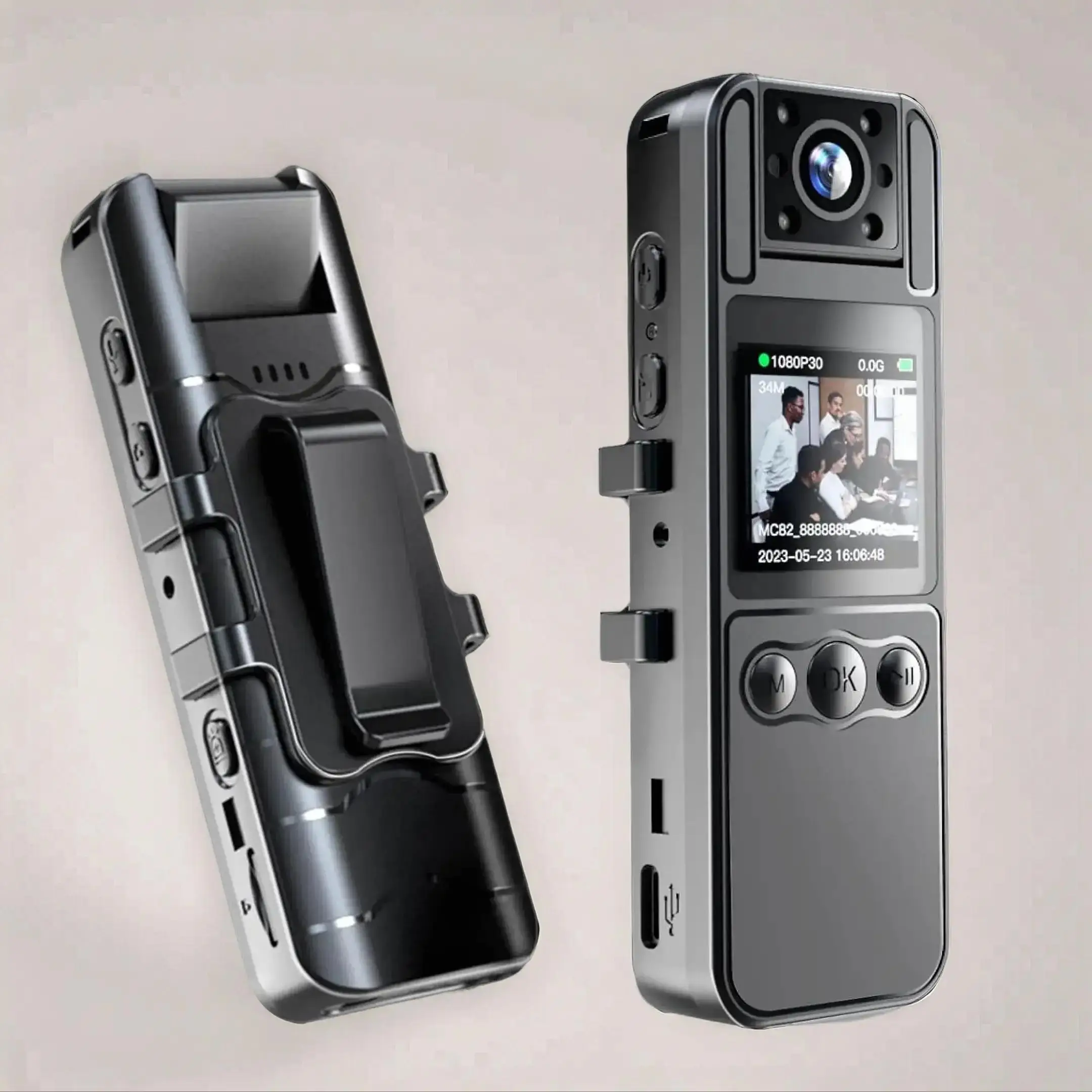 KOGGII Portable Wearable USB Charging Camera, Multifunction 1080P HD Recorder, Night Vision Camcorder for Family, Outdoor, Bicycle Sports, Pocket Came